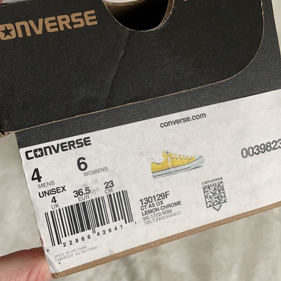 Yellow Converse - Size 6 Women’s - Picture 4 of 4